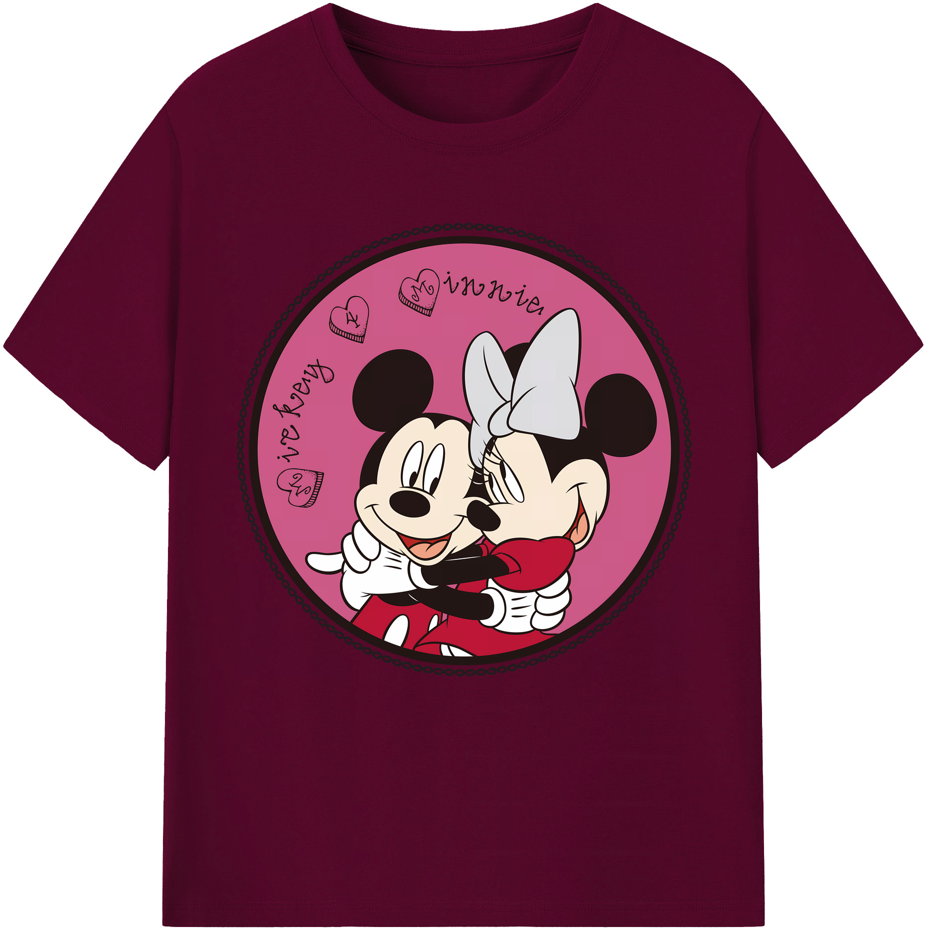 （画像用） ミッキーマウス Mickey Mouse レディースカジュアルプリントTシャツ（綿100％）